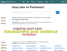 Tablet Screenshot of openparliament.ca